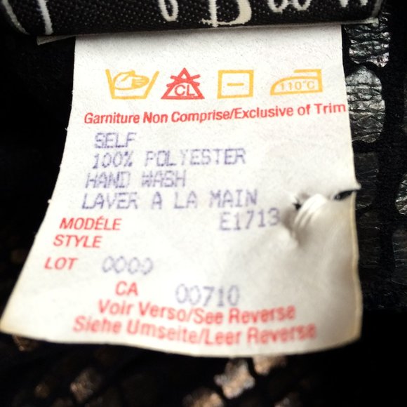 Joseph Ribkoff Jacket Sz 8 Black Reptile Snake Skin Pattern Belted Long Sleeve - Picture 5 of 9